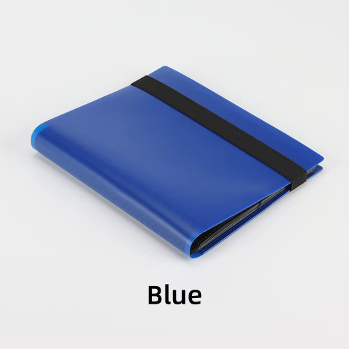 Carpeta Plástico 4 Bolsillos - Azul - Capacidad 160 Cartas