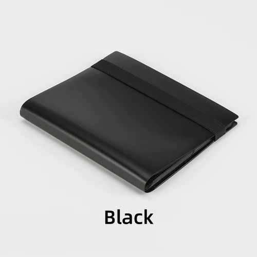 Carpeta Plástico 4 Bolsillos - Negra - Capacidad 160 Cartas