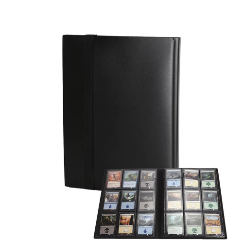 Carpeta Plástico 9 Bolsillos - Negra - Capacidad 360 Cartas