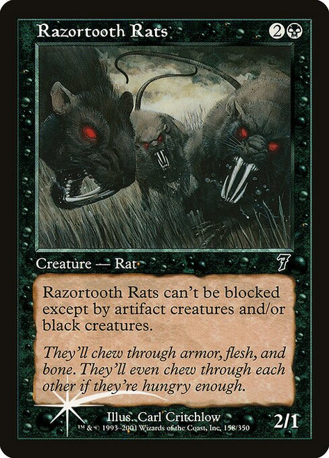 Razortooth Rats (7ED) (Foil) (#158★)