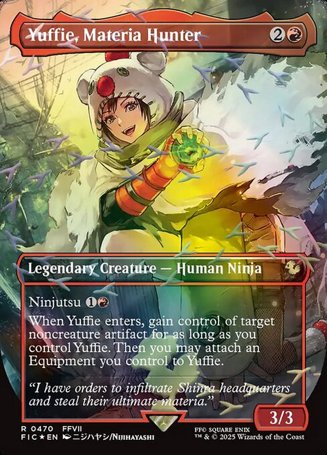 Yuffie, Materia Hunter (FIC) (Chocobo Track Foil) (Borderless) (#470)
