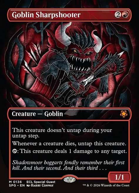 Goblin Sharpshooter (SPG) (Foil) (Borderless) (#136)