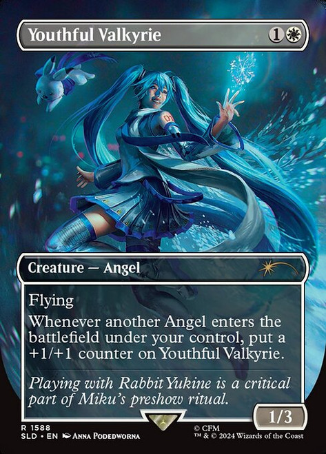Youthful Valkyrie (SLD) (Foil) (Borderless) (#1588)