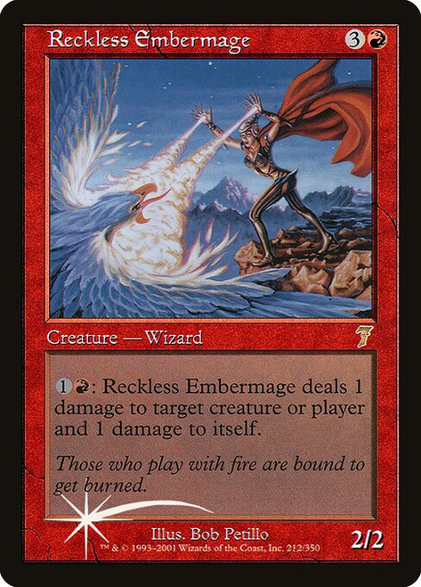 Reckless Embermage (7ED) (Foil) (#212★)