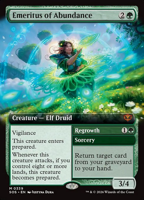 Emeritus of Abundance // Regrowth (SOS) (Foil) (Extended Art) (#339)