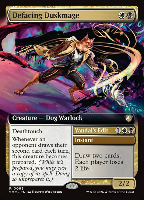 Defacing Duskmage // Vandal's Edit (SOC) (Extended Art) (#93)