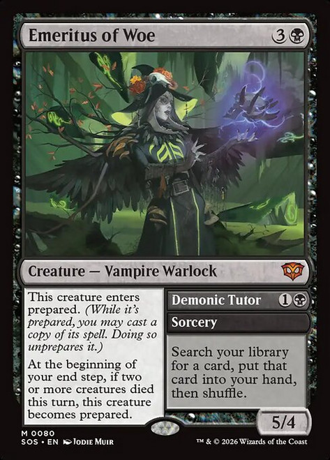 Emeritus of Woe // Demonic Tutor (SOS) (#80)