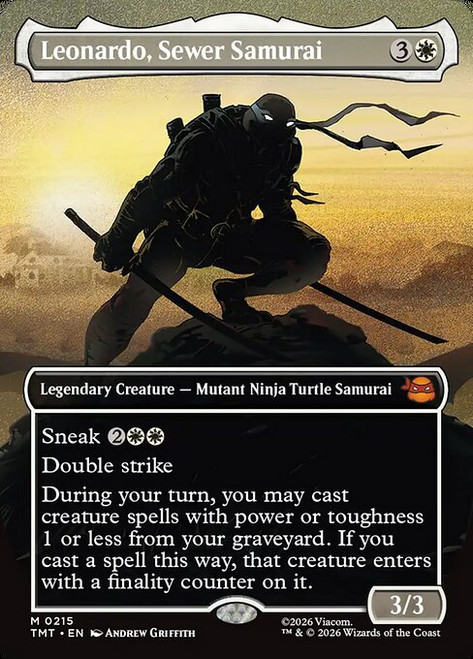 Leonardo, Sewer Samurai (TMT) (Foil) (Borderless) (#215)