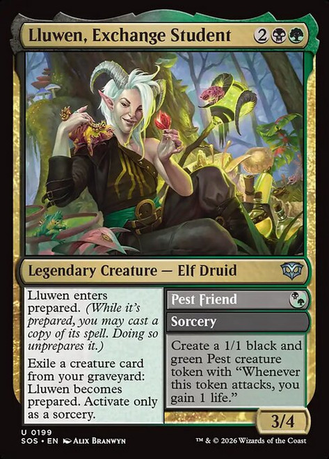 Lluwen, Exchange Student // Pest Friend (SOS) (Foil) (#199)
