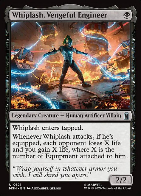 Whiplash, Vengeful Engineer (MSH) (Foil) (#121)