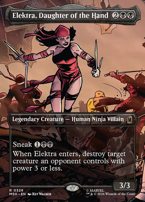 Elektra, Daughter of the Hand (MSH) (Foil) (Borderless) (#326)