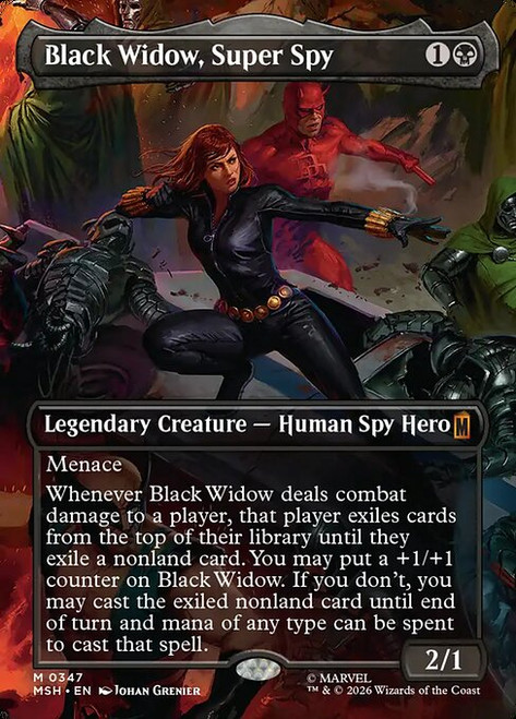 Black Widow, Super Spy (MSH) (Foil) (Borderless) (#347)