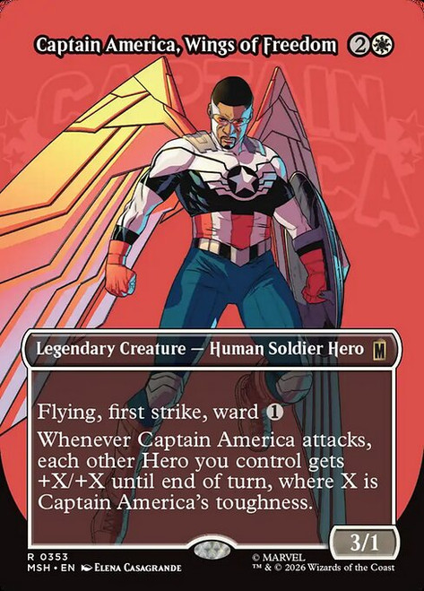 Captain America, Wings of Freedom (MSH) (Borderless) (#353)