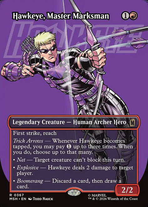 Hawkeye, Master Marksman (MSH) (Foil) (Borderless) (#367)