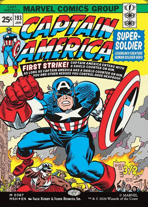 Captain America, Super-Soldier (MSH) (Foil) (Borderless) (#387)