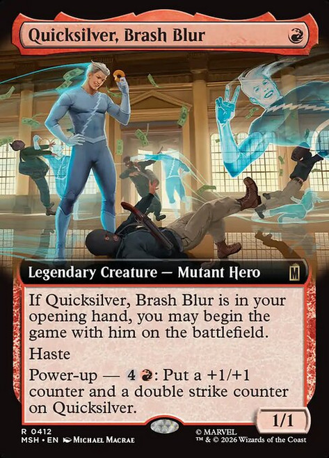 Quicksilver, Brash Blur (MSH) (Foil) (Extended Art) (#412)