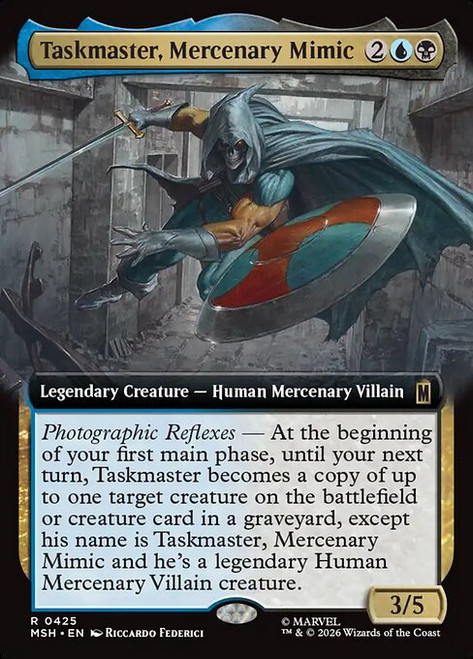 Taskmaster, Mercenary Mimic (MSH) (Foil) (Extended Art) (#425)