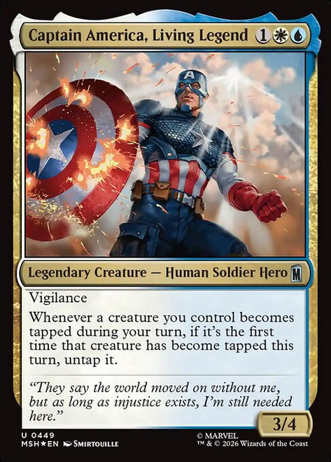 Captain America, Living Legend (MSH) (SurgeFoil) (#449)