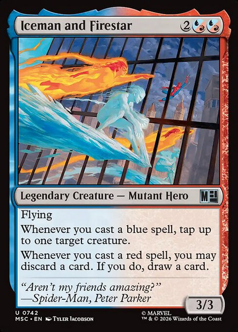 Iceman and Firestar (MSC) (Foil) (#742)