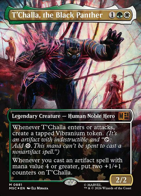 T'Challa, the Black Panther (MSC) (SurgeFoil) (Borderless) (#881)