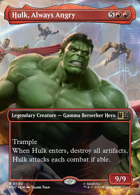Hulk, Always Angry (MSC) (Foil) (Borderless) (#502)