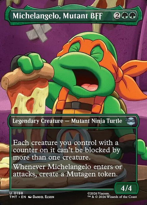 Michelangelo, Mutant BFF (TMT) (Foil) (Borderless) (#198)