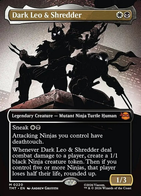 Dark Leo & Shredder (TMT) (Foil) (Borderless) (#220)