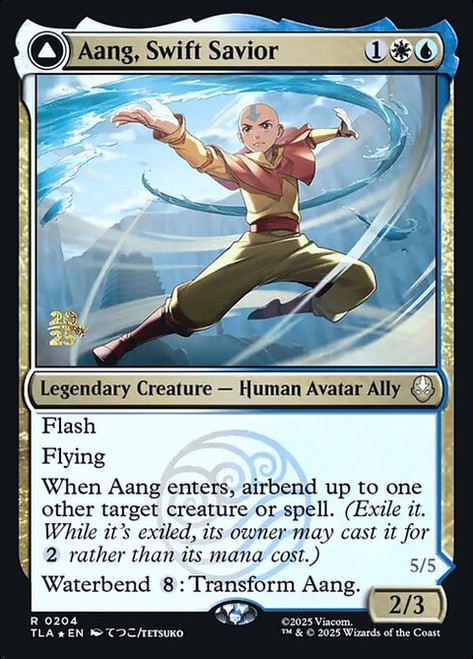 Aang, Swift Savior // Aang and La, Ocean's Fury (PTLA) (Foil) (#204s)