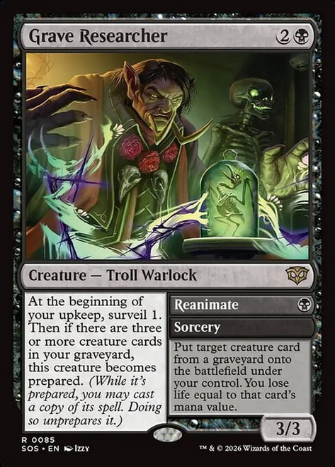 Grave Researcher // Reanimate (SOS) (Foil) (#85)