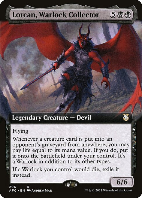 Lorcan, Warlock Collector (AFC) (Extended Art) (#296)