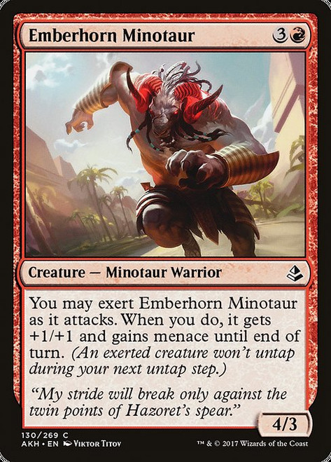 Emberhorn Minotaur (AKH) (Foil) (#130)