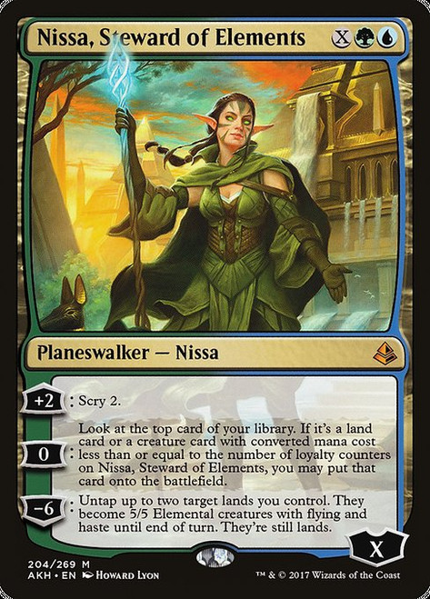 Nissa, Steward of Elements (AKH) (Foil) (#204)