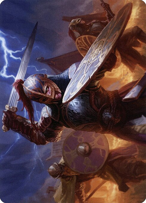 Beskir Shieldmate // Beskir Shieldmate (AKHM) (Foil) (Borderless) (#1)