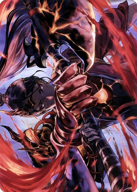 Risona, Asari Commander // Risona, Asari Commander (ANEO) (Foil) (Borderless) (#72)