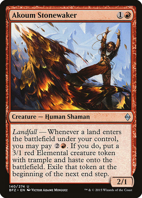 Akoum Stonewaker (BFZ) (Foil) (#140)