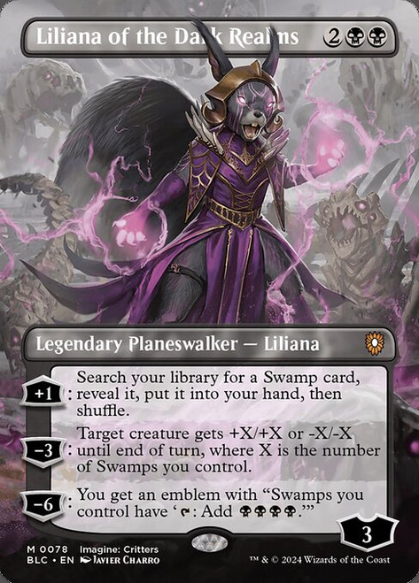 Liliana of the Dark Realms (BLC) (Foil) (Borderless) (#78)