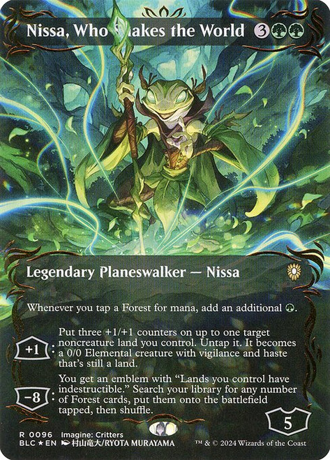 Nissa, Who Shakes the World (BLC) (Foil) (Borderless) (#96)