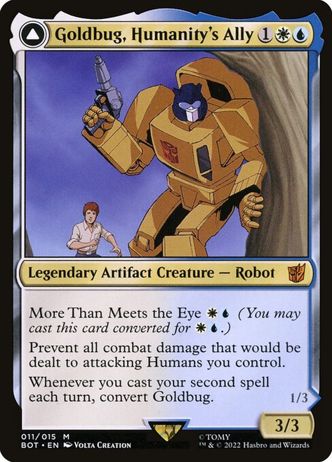 Goldbug, Humanity's Ally // Goldbug, Scrappy Scout (BOT) (Foil) (#11)