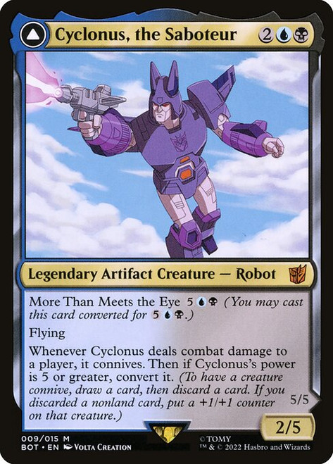 Cyclonus, the Saboteur // Cyclonus, Cybertronian Fighter (BOT) (Foil) (#9)