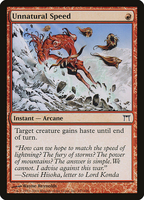 Unnatural Speed (CHK) (Foil) (#197)