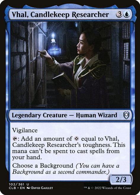 Vhal, Candlekeep Researcher (CLB) (Foil) (#102)