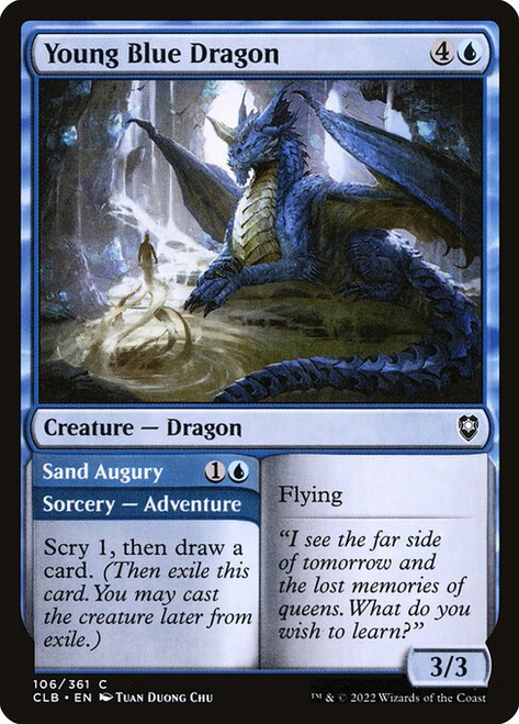 Young Blue Dragon // Sand Augury (CLB) (Foil) (#106)
