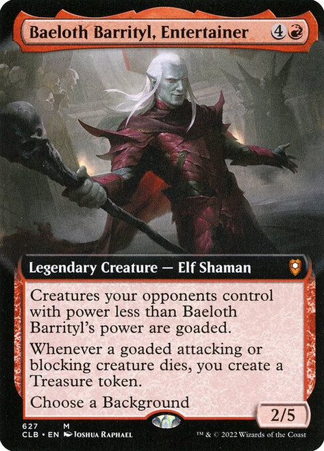 Baeloth Barrityl, Entertainer (CLB) (Foil) (Extended Art) (#627)