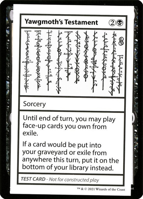 Yawgmoth's Testament (CMB2) (#52)