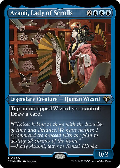 Azami, Lady of Scrolls (CMM) (FoilEtched) (#480)