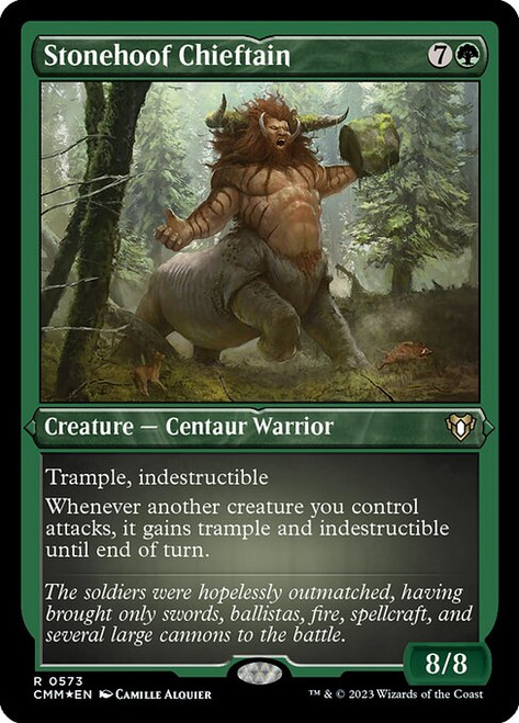 Stonehoof Chieftain (CMM) (FoilEtched) (#573)