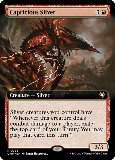 Capricious Sliver (CMM) (Foil) (Extended Art) (#765)