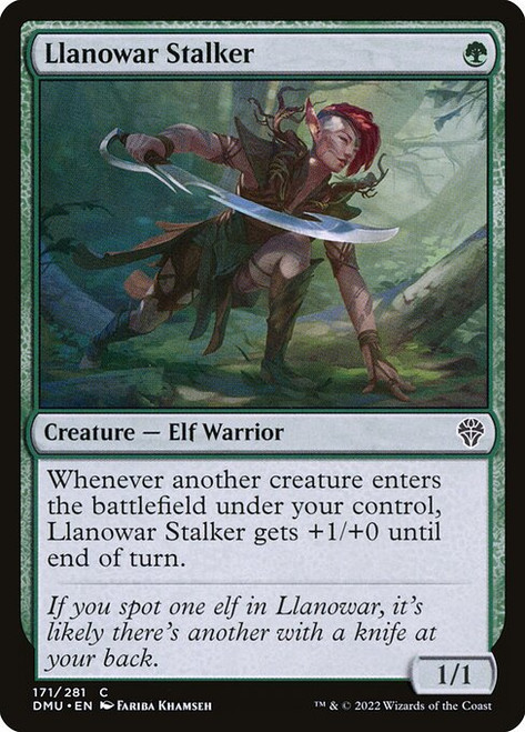 Llanowar Stalker (DMU) (Foil) (#171)