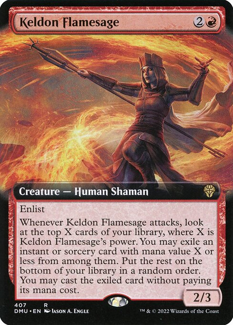 Keldon Flamesage (DMU) (Extended Art) (#407)