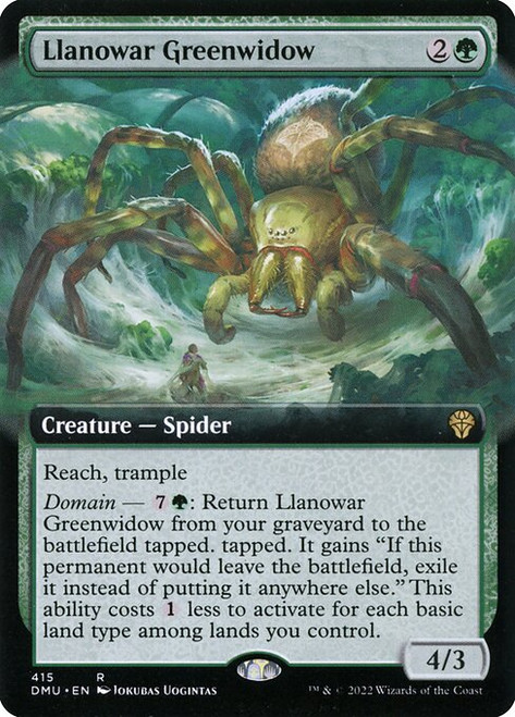 Llanowar Greenwidow (DMU) (Extended Art) (#415)